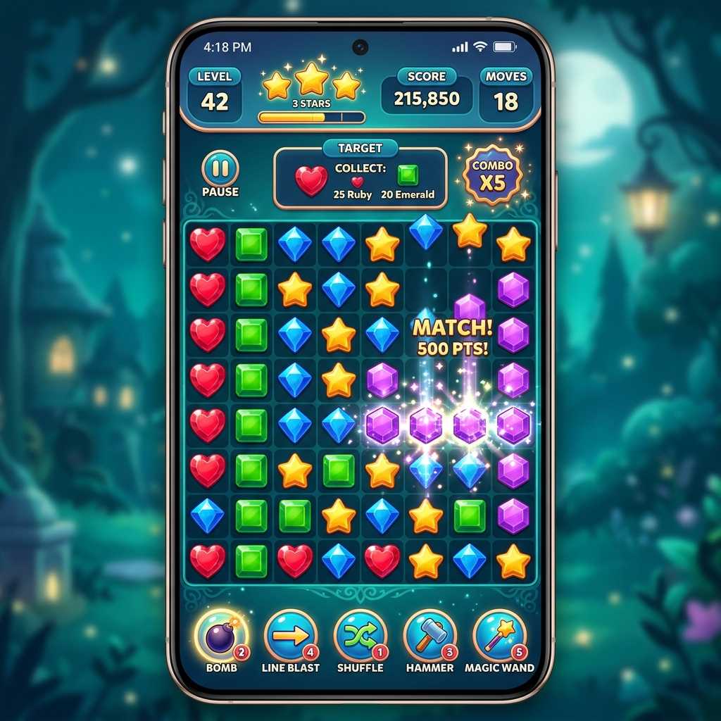 Puzzle World เกมเพลย์ - ต่อบล็อกสีสัน